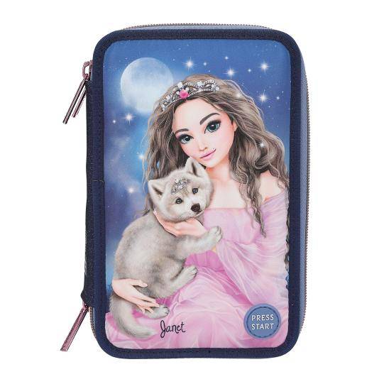 TopModel Federtasche Wolf (3-Fach) LED