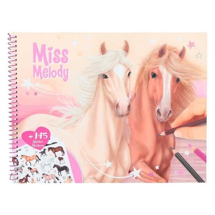 Geschenkewunderland mit Pferde Melody Miss Malbuch | Stickern 4010070647810 -